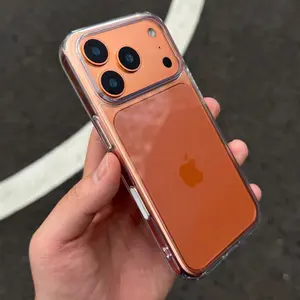 Transparent Crystal HD Original Protective Phone Case for iPhone 17 16 15 14 13 Pro Max 17Promax Hard Armor Ultra Thin Clear PC Cover Coque