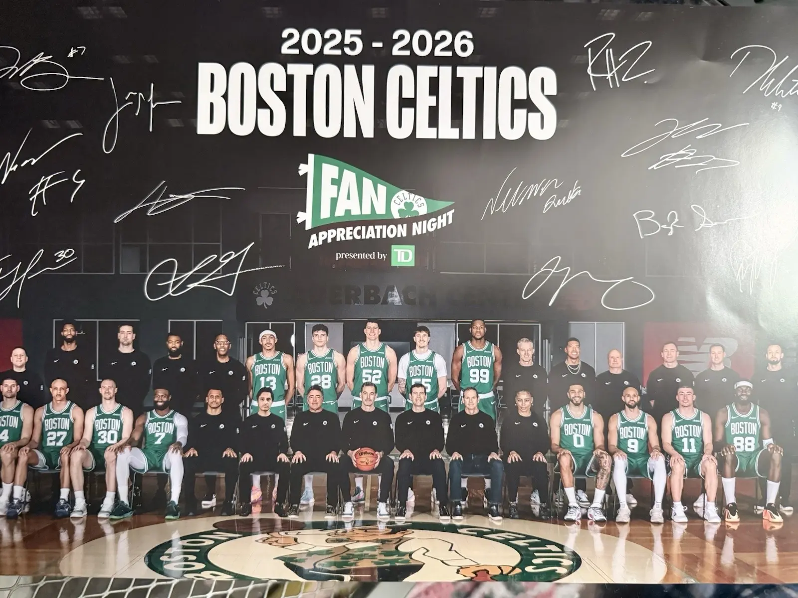 2026 Boston Celtics Fan Appreciation Night Team Photo Posters POSTER