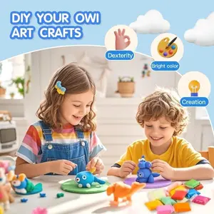 12/24 Color Ultra-Light Magic Clay Set with Carving Tools, Drying Mold Non-Stick Hands, Vibrant Colors Dexterity DIY Craft Toy Gift (color Random)