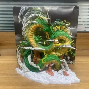 Dragon Ball Anime Figure 22cm Dragon God Figure Son Goku and Dragon God Model PVC Statue Model Doll Collectible Decoration Children's Toy Gift