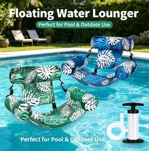 Summer Essential 2 Pack Inflatable Swimming Lounger, Thickened Wear-resistant Leaf Floating Chair, Anti-roll Stable Water Recliner for Adults Pool Lake Seaside Use