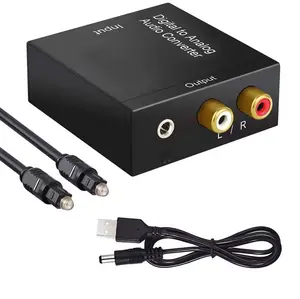 Optical Toslink/Coaxial Digital to L/R RCA/3.5mm Stereo Analog Audio Converter