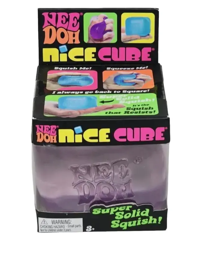 Nee Doh Nice Cube in solid or glitter & Glow stress reliever