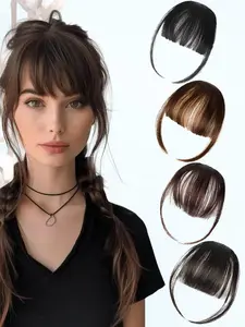 Clip-in Bangs, Natural Looking Gorgeous Fluffy Hairpieces for Women, Synthetic  Hairpieces  for Party, Daily Use