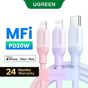 UGREEN 20W 3.3FT USB C to Lightning & 60W USB C Cable MFi Certification Lightning Cable Compatible with iPhone 17-8 Series, iPad 9, AirPods Pro, and More,TikTokShopSpringGlowUp,Greenish
