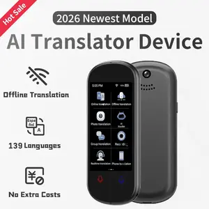 AI language translation device, supports 139 languages, real-time voice online translation, offline translation, photo translation, suitable for work, business, travel, socializing, and learning