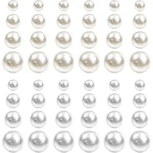 24 Pair Pearl Earrings for Women, 2 Sizes Rhinestone Stud Earrings for Women, 3 Mixed Sizes Round Ball Simulated Pearl Stud Set for Bridal, Wedding, Birthday, Christmas
