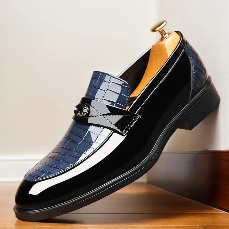 Men's Large-Size Elegant Business Formal Oxford Footwear, Non-Slip Rubber Sole, Durable, Comfortable, Suitable for Work, Wedding Party Occasions 85668