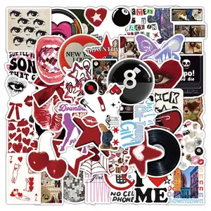 50 Pcs Y2K Sticker Set, Pinterest Girl Durable Vinyl Waterproof Stickers, for Books, Smartphone, Cellphone, Laptops, Water Bottles, Cute Gift