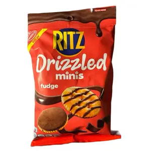 Ritz Drizzled Mini Fudge Cookies with Rich Chocolate Drizzle Perfect for Snacking