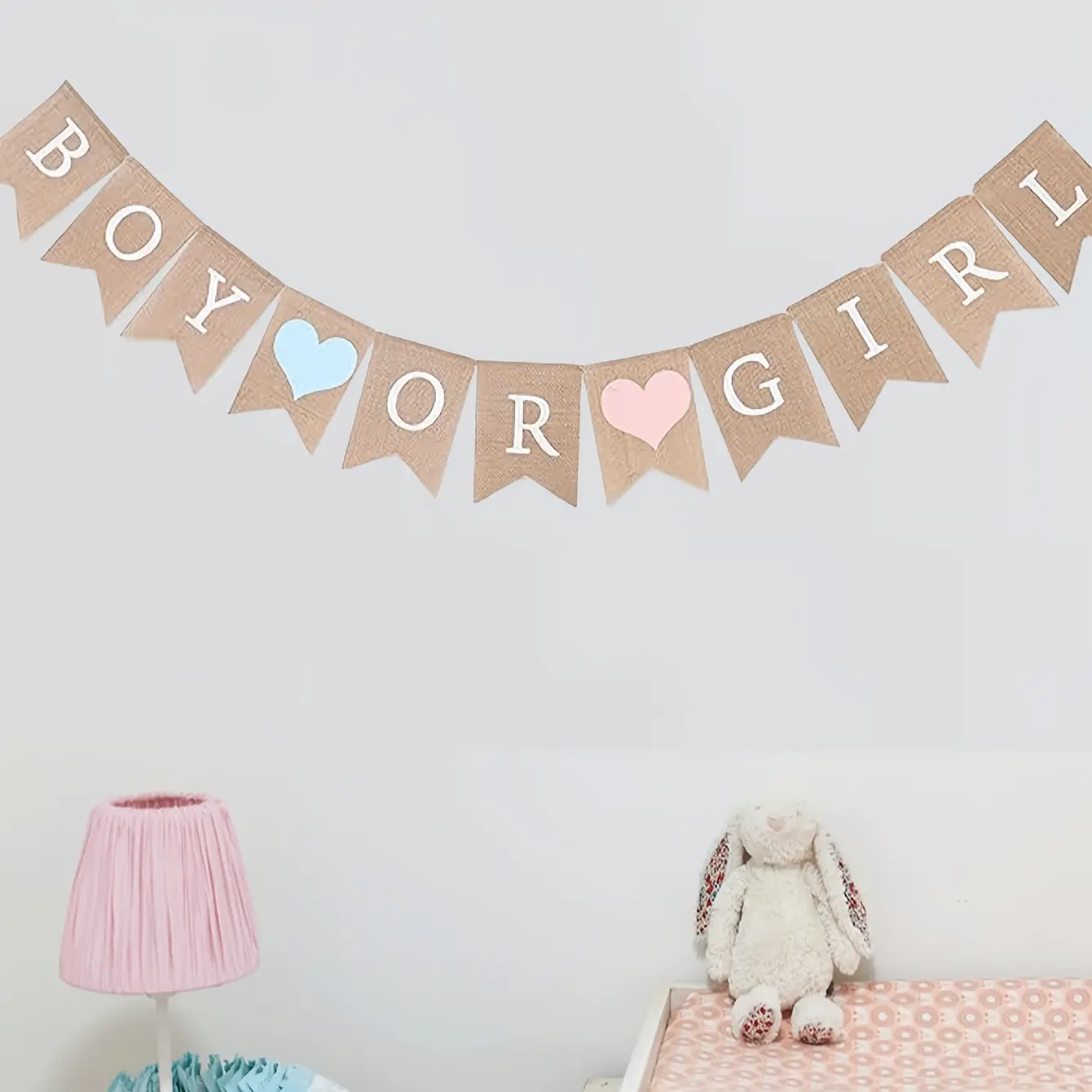 Gender Reveal Banner for Boys or Girls, Rustic Baby Baptism Decoration, Polyester Material, Indoor Outdoor Use, Photo Prop, Room Decor Banner, Party Decor Design, Party Decorations Banners, Decorative Banner