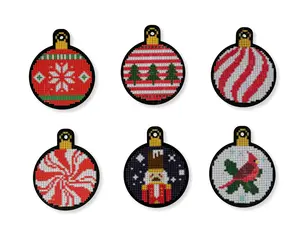 Diamond Painting Kit, Christmas Ornaments or Coasters, Set of 6