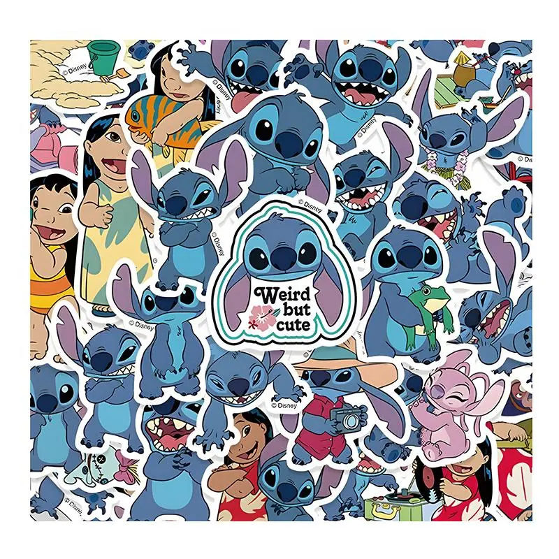Disney Stitch stickers,50pcs Waterproof Carton Stickers,Decorative Stickers Birthday Gifts for Kids Boys Girls