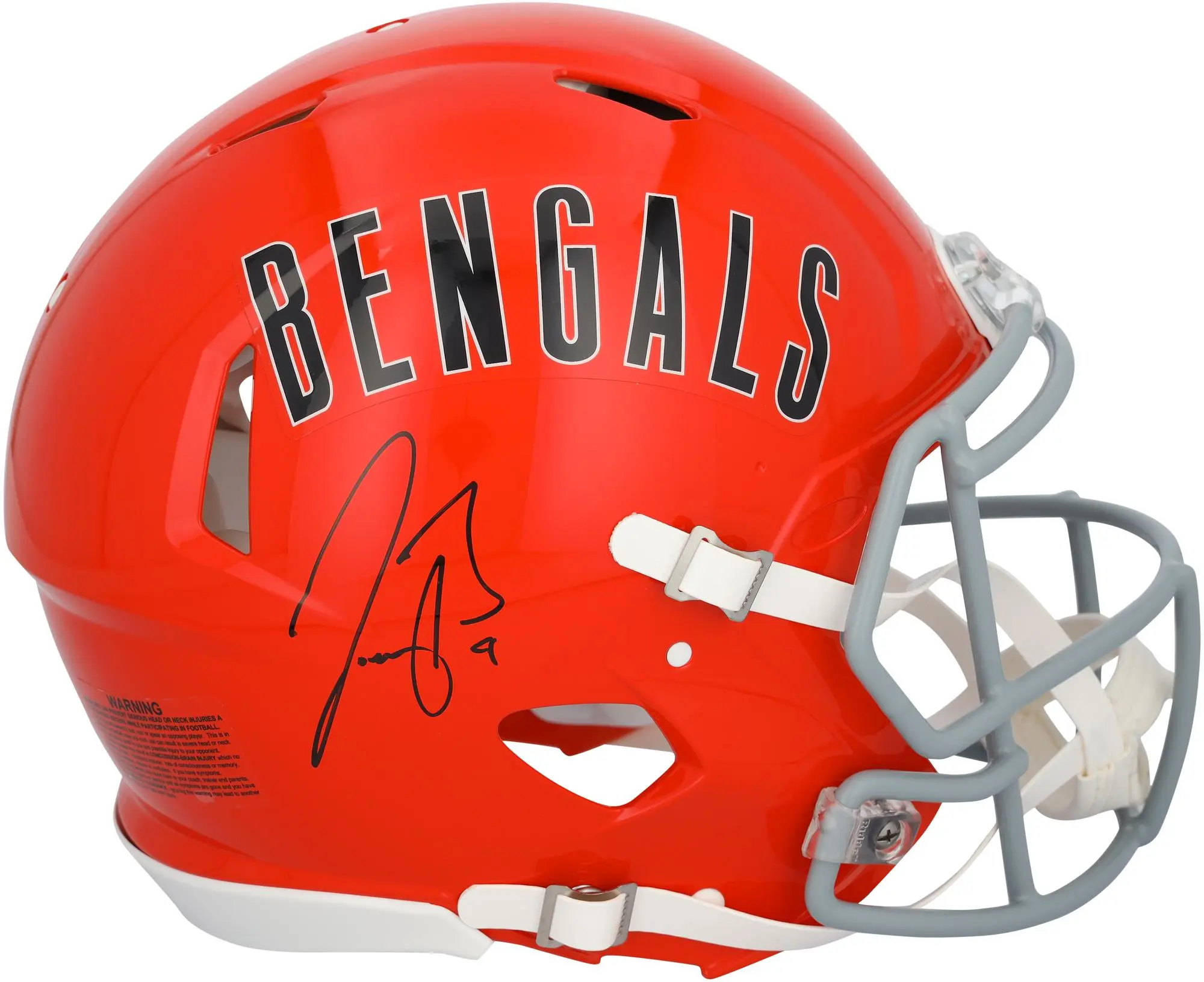 Joe Burrow Cincinnati Bengals Autographed Riddell 1968-1979 Throwback Speed Authentic Helmet - Fanatics Authentic Certified