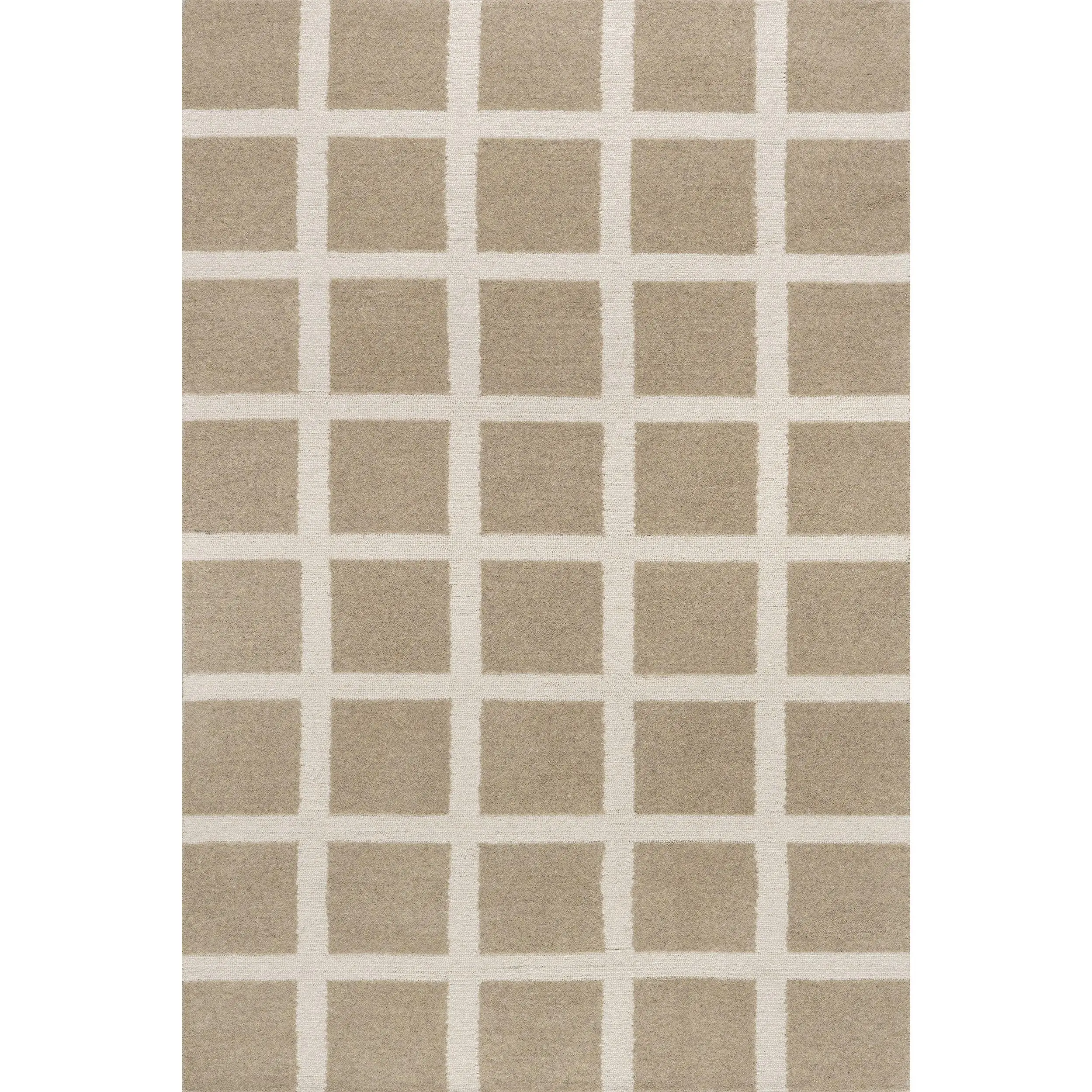 nuLOOM Nepenthe Checked Wool Area Rug - Cozy Super Soft Decorative Home Decor Textile Carpet, Home Decor Rug, Cozy Area Rug