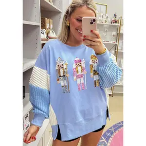 Sequin Nutcracker Colorblock Sweatshirt