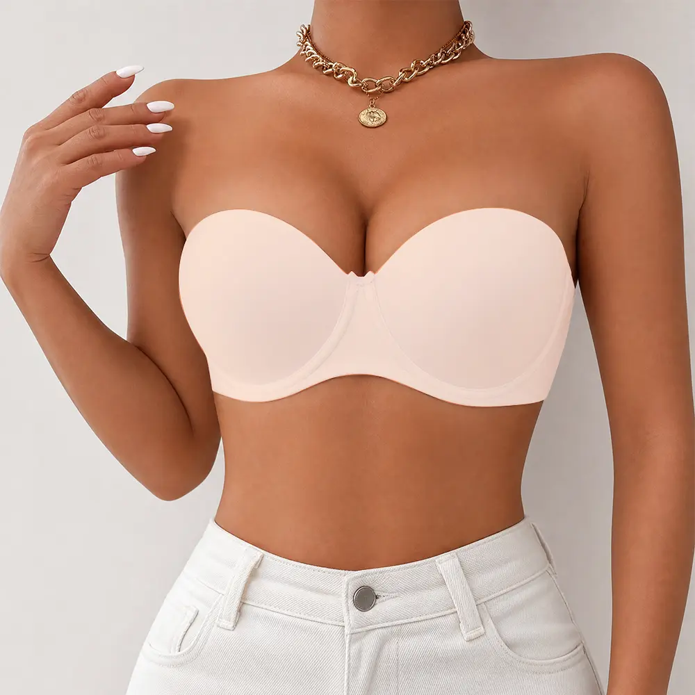 Women's  Strapless Push-Up Bra ,Elegant Multi-Way, Underwire Lift Anti-Sag, Invisible Non-Slip Design, Valentine's Day Gift, Bridal, Backless Dresses & Everyday Wear