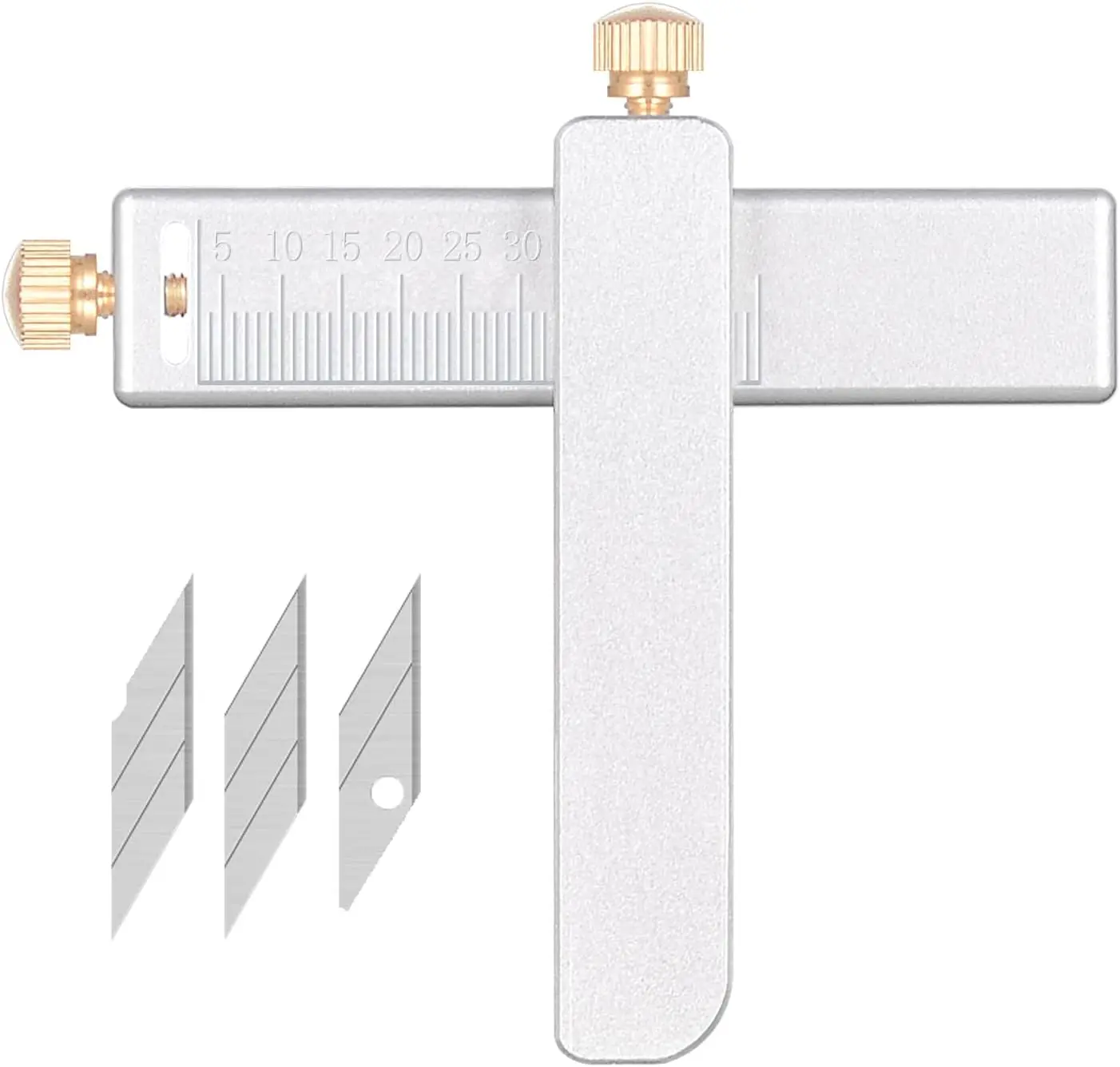 Leather Strap Cutter, Heavy-Duty Stainless Steel Manual Cutting Tool with 3 Blade,Precision Leather Belt Cutter for DIY Crafting, Belts, and Accessories