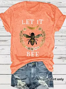 Women's Casual Short Sleeve T-Shirt, Soft Breathable Fabric, Round Neck Design, Regular Fit, All Seasons Wear