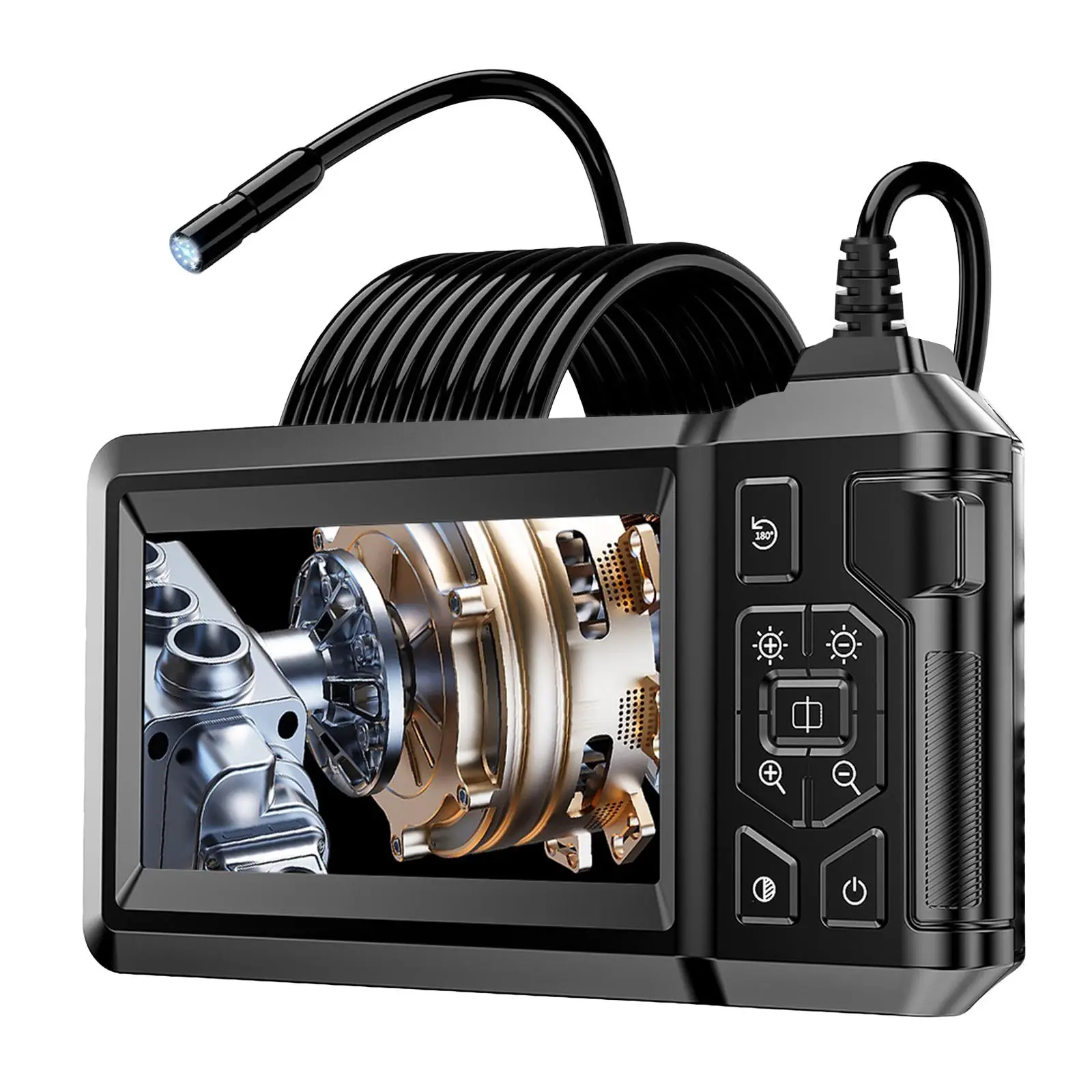 1920P HD Snake Camera with 8 LED Lights, Waterproof Endoscope Camera with 4.3 Inch Screen, Borescope Inspection Camera for Sewer, Pipe