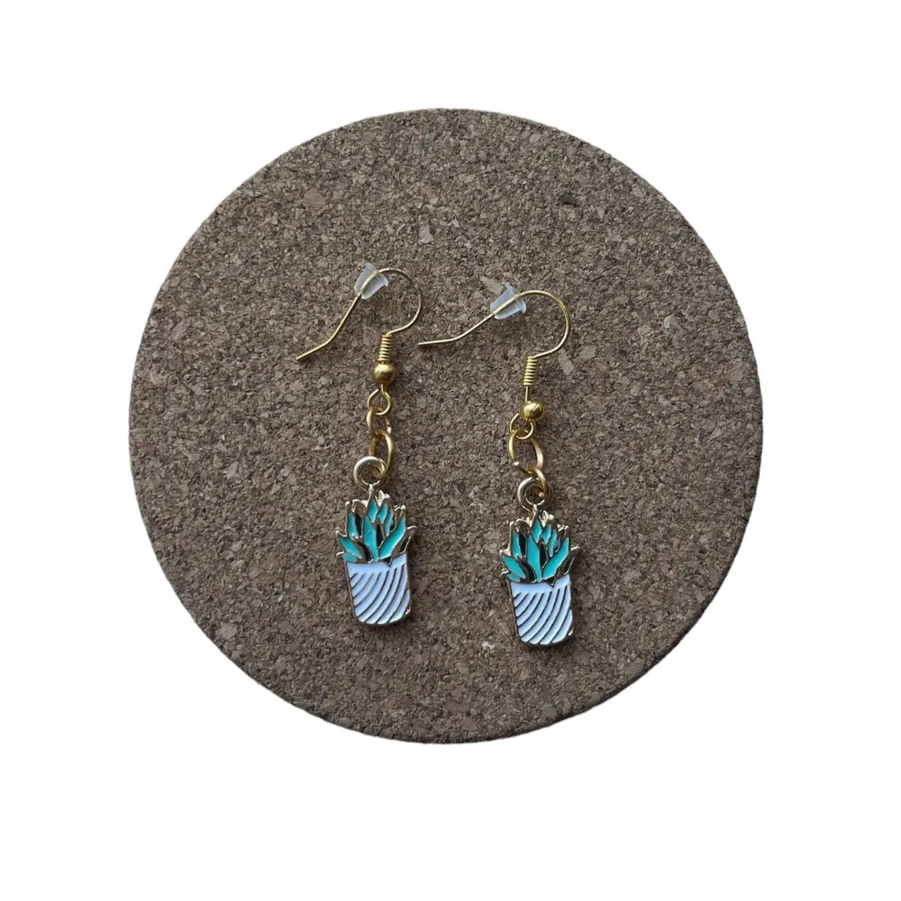Light Succulent Dangle Earrings