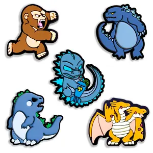 Monster Croc Charms 5PCS PVC Clog Pins Accessories Party Favors Birthday Gifts Holidays Decoration for Boys Women Girls