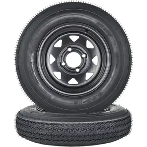 Set of 2 4.80-12 4.80x12 480-12 4.80-12 Trailer Tires, 5 lug on 4.5", Load Range C 6PR