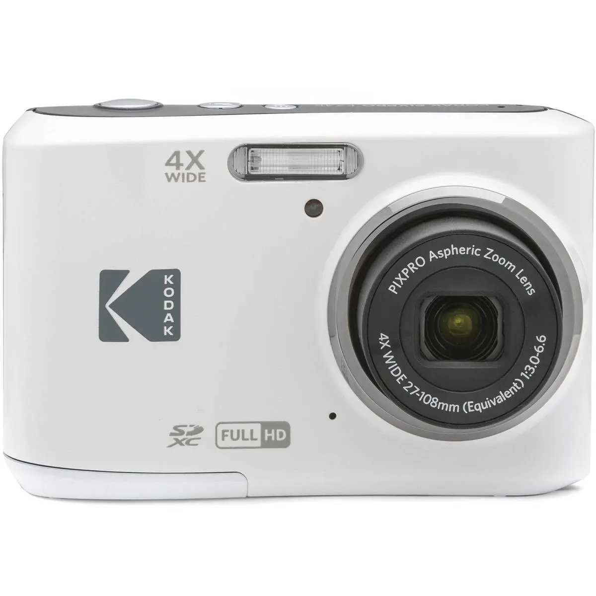 Kodak PIXPRO FZ45 Friendly Zoom 16MP Full HD Digital Camera, White