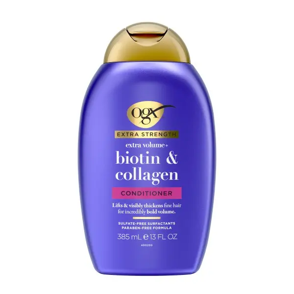 OGX Extra Strength Extra Volume + Biotin & Collagen Conditioner 13 fl oz OGX Extra Strength Extra Volume + Biotin & Collagen Conditioner 13 fl oz