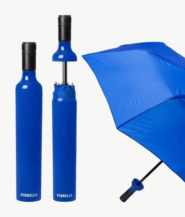 Vinrella Wine Bottle Umbrella - Cobalt
