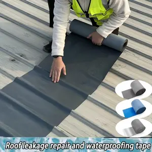 2-piece large polyethylene leak proof tape, industrial grade,11.8in(W)*5.5yd(L), Resists temps -76°F to 230°F, UV & wind resistant, For sealing pipe cracks, metal roofs, wave tiles.