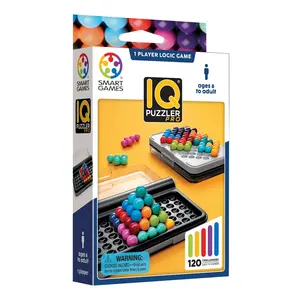 IQ Puzzler Pro – 120 Challenges in 2D & 3D Travel Brain Teaser Ages 6 - Adult