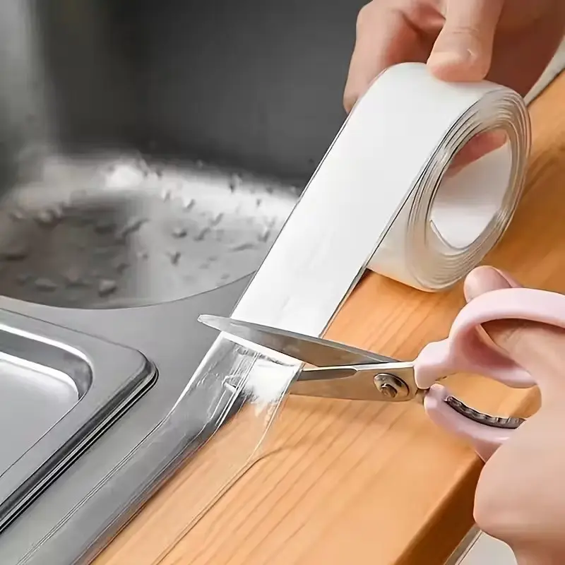 Silicone Waterproof Tape for Kitchen & Bathroom, Sealing Strips for Joint Protection, Transparent Design, Durable Material, Perfect for Home & Restaurants