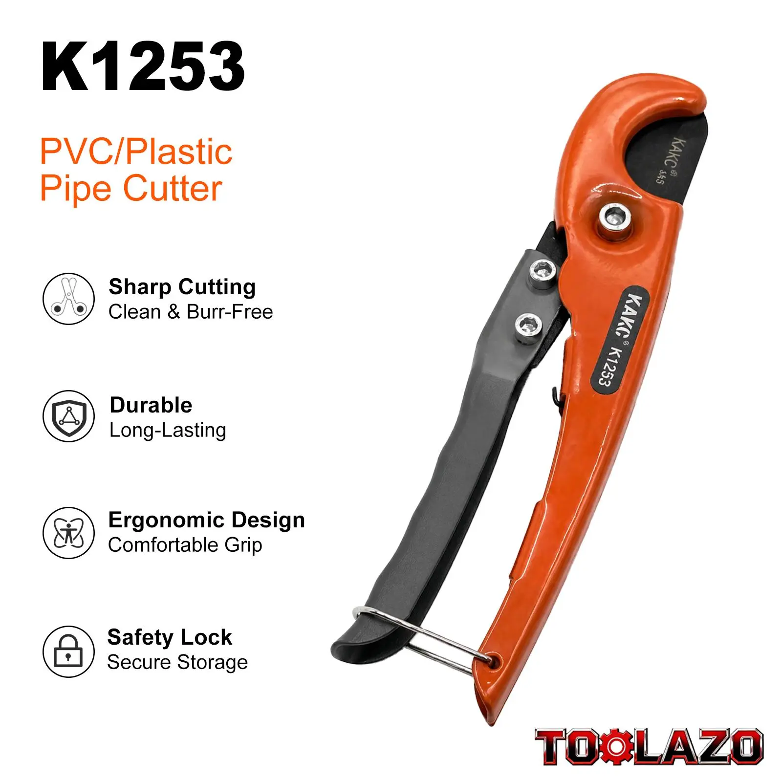 Heavy Duty Ratchet PEX Pipe Cutter - 0.98" Cutting Capacity for Soft & Hard Tubing, Clean Burr-Free Cuts on PEX, PPR, PE, PP & Rubber Hoses, Portable Tool for Home Plumbing Repairs & DIY Projects pvc