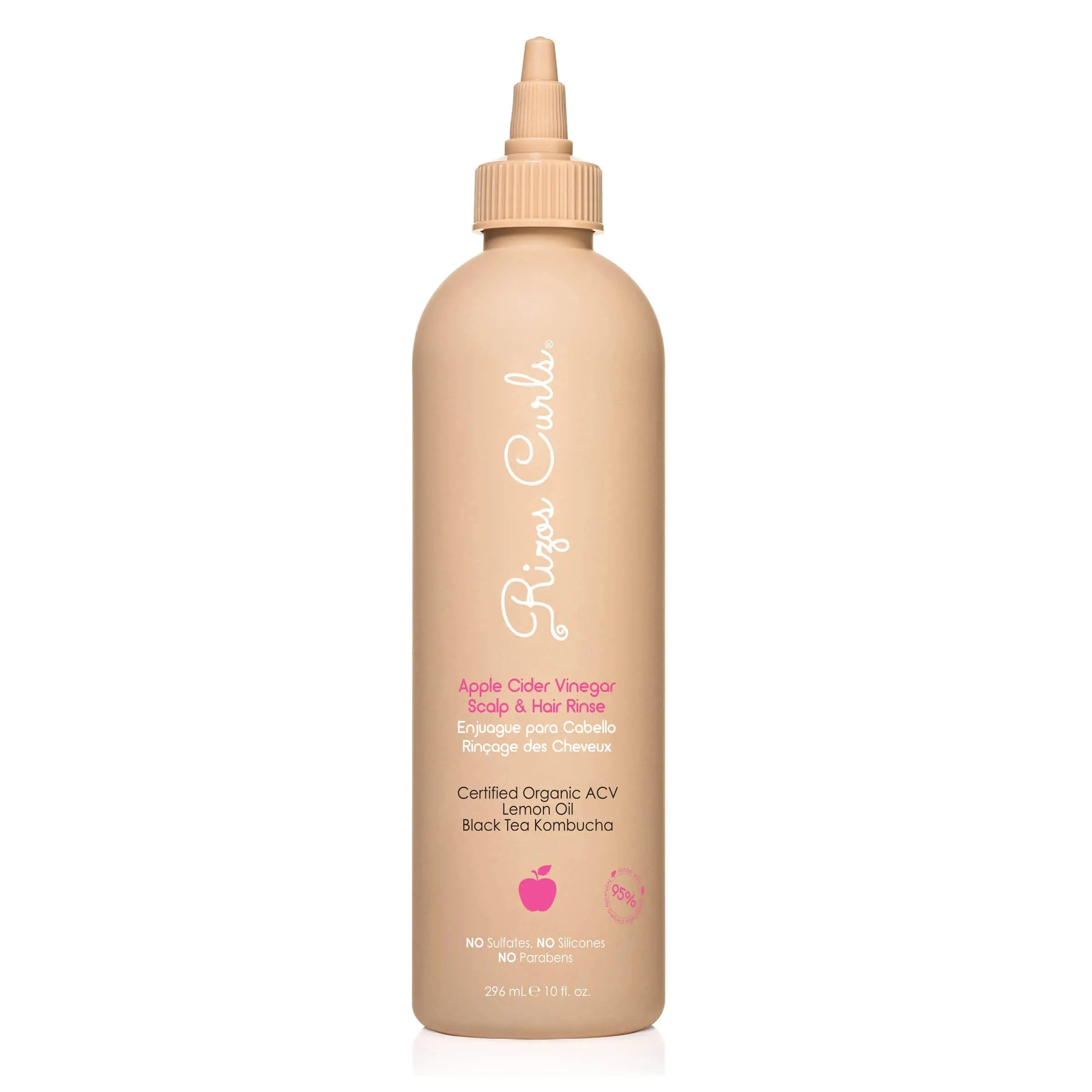 Rizos Curls Apple Cider Vinegar Scalp & Hair Rinse - Cleansing Shampoo with Niacinamide for Nourishing and Haircare Benefits
