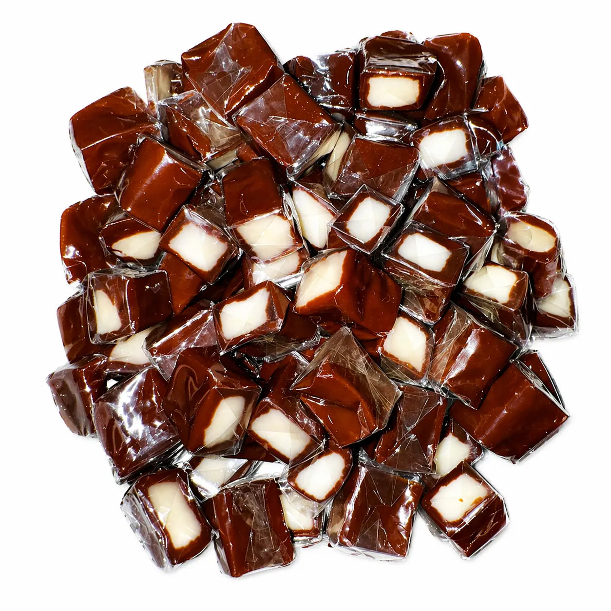 Coconut Caramel Cubes Candy Soft Chewy Buttery Coconut Caramel Treat 8oz Bag Snack