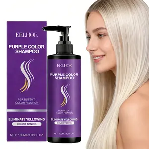 Purple Shampoo (100ml) - Color Long-Lasting Maintenance, Daily Nourishment for Smooth Hydrated Hair, Anti-Brass Toning Formula, Fade-Resistant Color Protection, Silky Shine & Frizz-Free Locks, Suitable for Blonde Gray Highlighted Hair