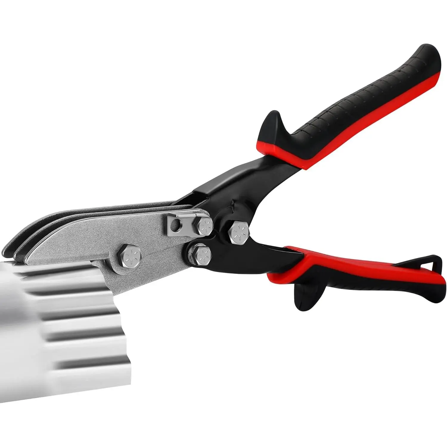 5-Blade Hand Crimper, 10.5in HVAC Ductwork & Guttering Tool with 45# Steel Alloy Plate & A3 Sheet Compatibility, for 22-28 Gauge Stainless Steel Downspout Work