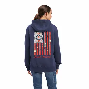 Ariat Ladies Rebar Aztec Graphic Indigo Pullover Hoodie 10041466