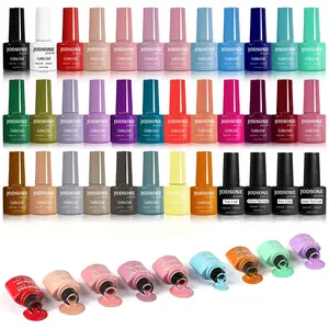 JODSONE 36PCS 32-Color Gel Nail Polish Set, Same Color Same Bottle | No Wipe Base/Top Coat, Matte & Glitter Options, Professional Salon-Grade Gift
