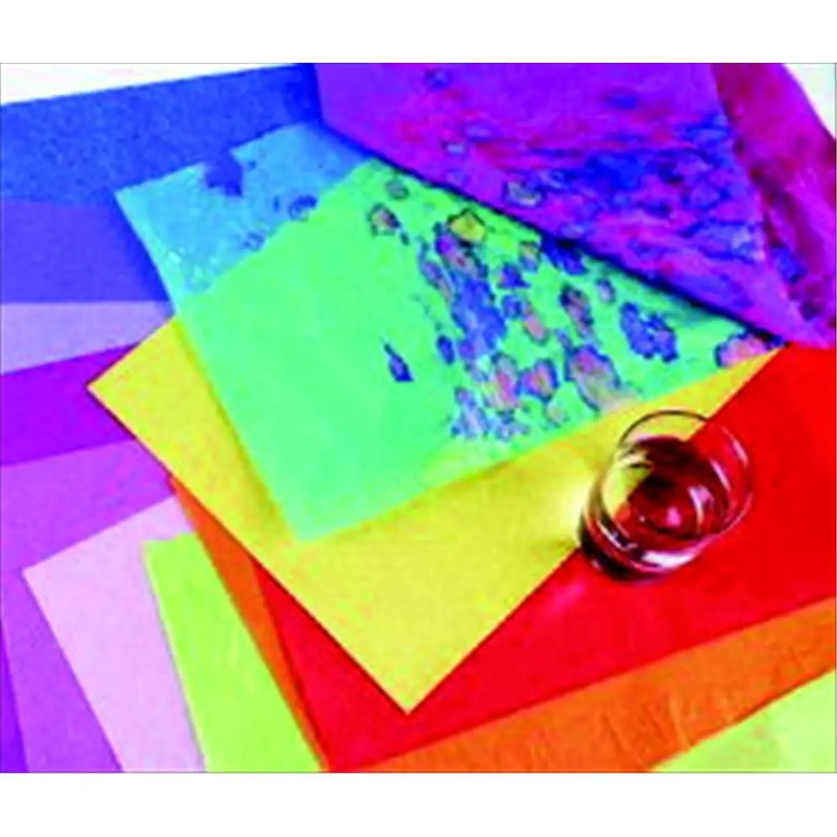 Spectra 006219 Deluxe Bleed Art Tissue Paper Pack - Black, 20x30 in, 24 Sheets, Recycled, Foldable, Cut-Resistant, Mosaic Effect, Durable Home Supplies for Craft Enthusiasts, Bleeds Well, Versatile for Others