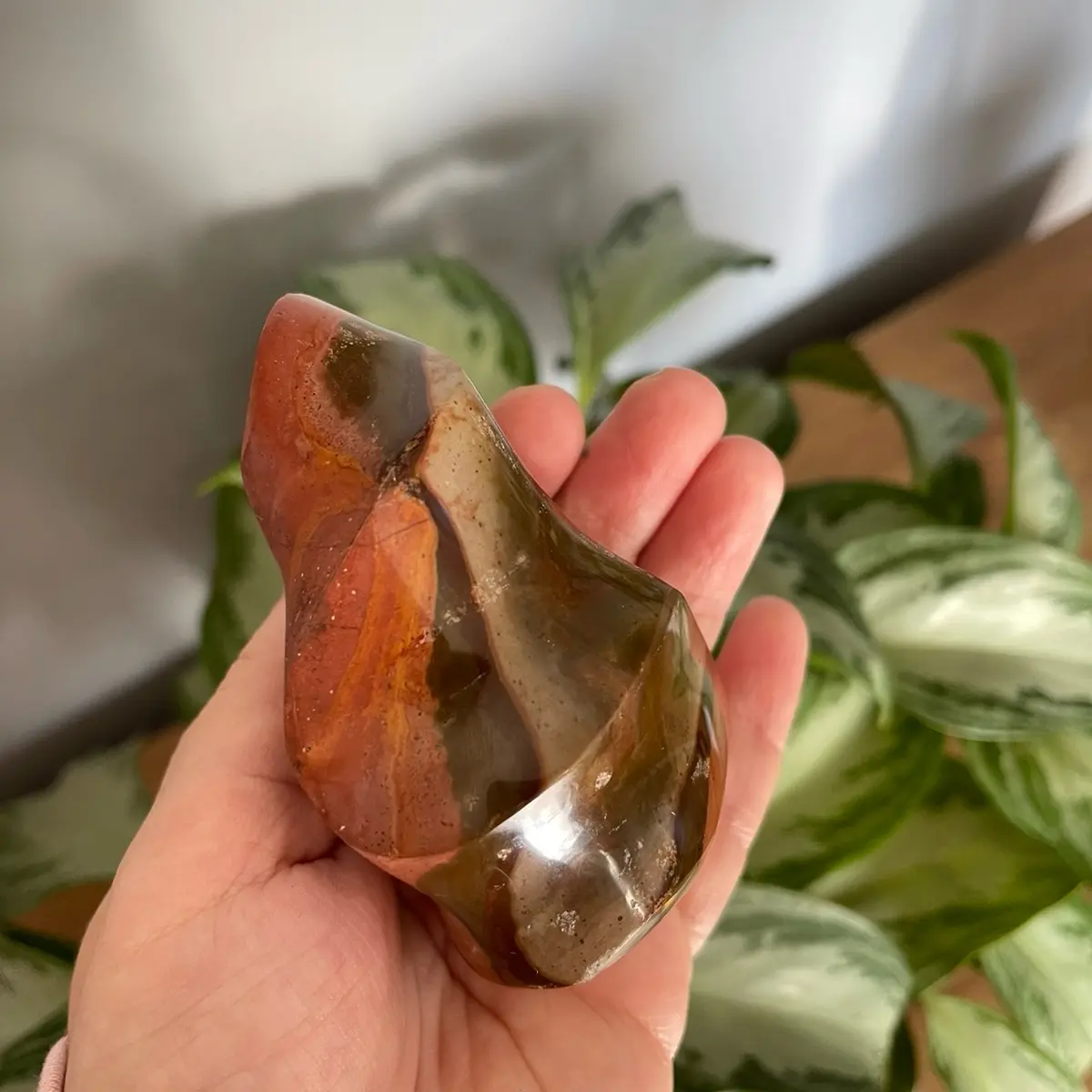 Polychrome Jasper Flame Freeform Crystal