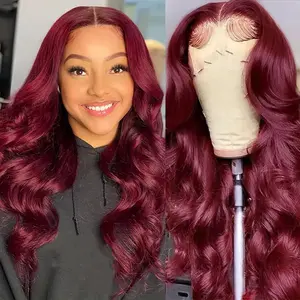SuperNova #99J Body Wave 4x4 Closure Wig – Pre-Styled & Ready to Wear, Natural Look with Soft, Voluminous Waves, Beginner-Friendly Glueless Wig
