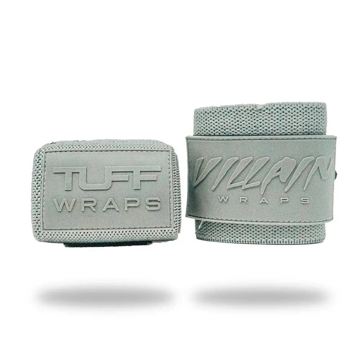 16" Durable Villain Wrist Wraps - Solid Gray, Velcro Closure, High-Quality Fabric Wrist Straps for Powerlifting