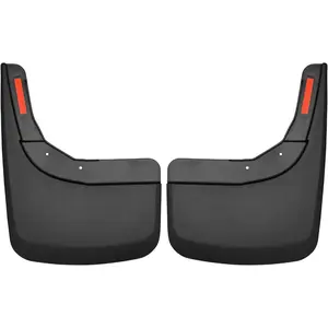 Custom Mud Guards | Fits 2019-2025 Chevrolet Silverado 1500 (Excludes ZR2, LT Trail Boss, Custom Trail Boss) | Rear Set, 2-pc Black-59261