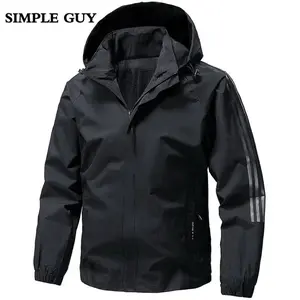 Men’s Spring/Autumn Lightweight Windproof Waterproof Casual Workwear Hooded Jacket
