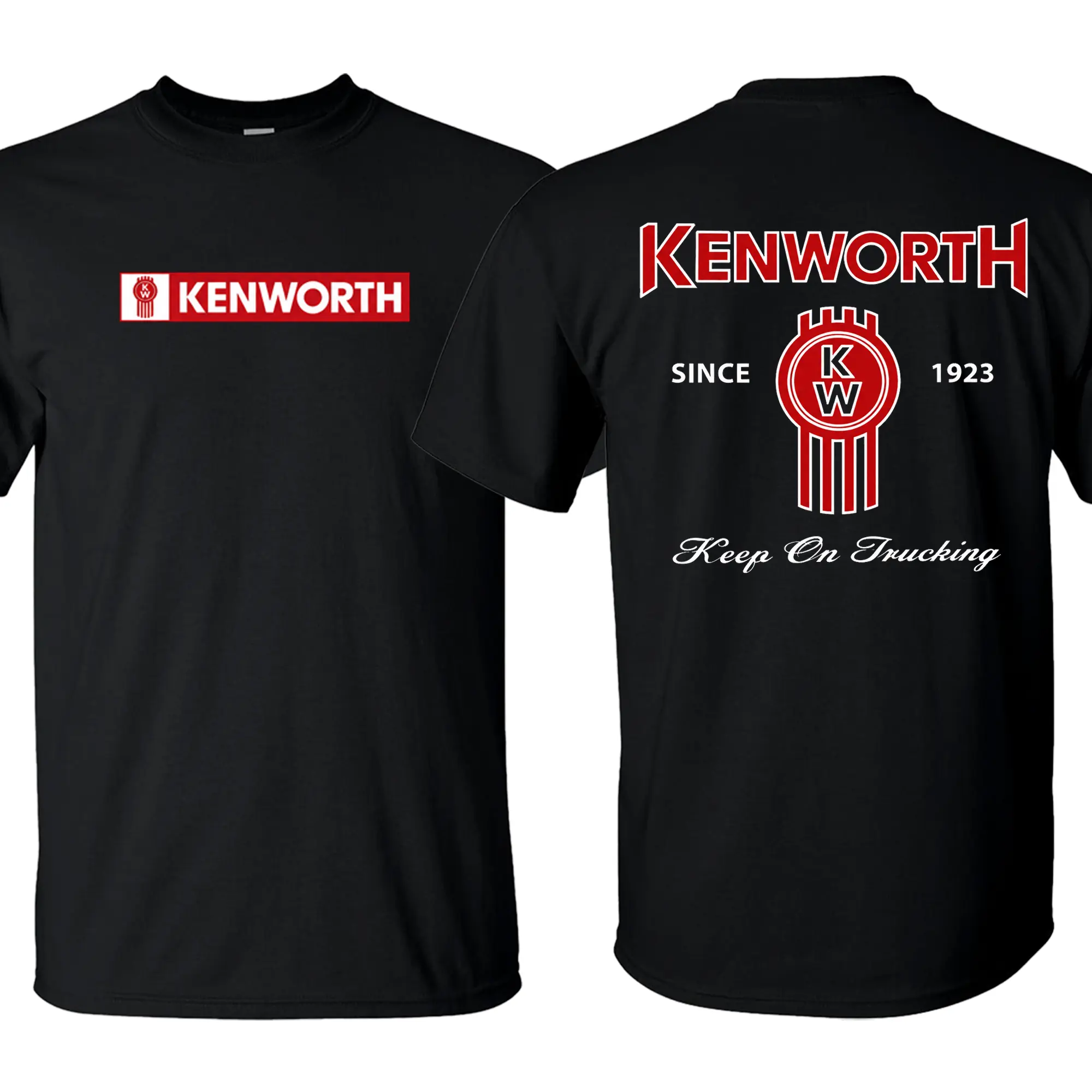 PC Kenworth Truck Gear Graphic Double-Sided Shirt, Classic American Semi Truck Mechanic & Diesel Engine Design Shirt, Perfect for Truck Drivers, Mechanics & Heavy Equipment Fans, Great for Work, Garage, Car Meets & Everyday Wear Breathable
