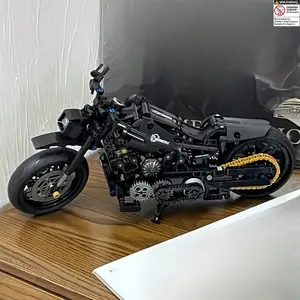 Classic Motorcycle Building Block Set for Kids and Adults, Creative Construction Toy, Perfect Gift for Motorcycle Enthusiasts