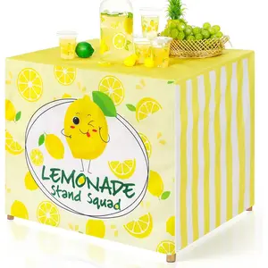 34" x 34" x 28" Lemonade Tablecloth for Lemonade Stand Supplies Outdoor  Table Cover Summer Table Cloths Yellow, Lemonade Stand for ,  Party Supplies, Picnic, Beach Decorations