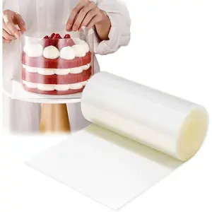 Transparent 4 x 394inch Acetate Cake Collars DIY Acetate Sheet for Cake Rolls Chocolate Mousse Baking Cake Edge Decorating Strips